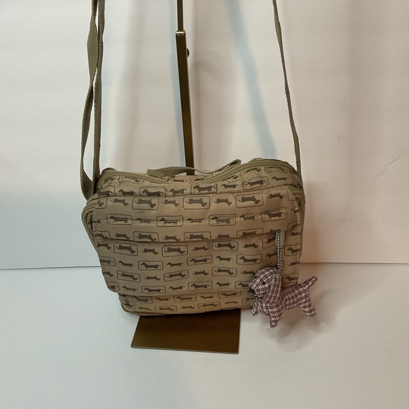 Wholly Handbags - WHOLLY Yubi Square handbag Dog print lightweight bag charm cute bag Unisex Lunch